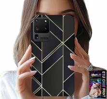 Etui Do Samsung Galaxy S20 Ultra - Złote Ramki, Eleganckie Wzory + Folia