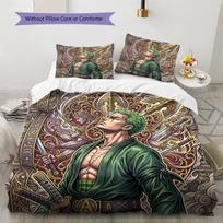JoJo's Bizarre Adventure Pillowcase & Duvet Cover Set for Home Decor Birthday Gift (1 * duvet cover + 2 * pillowcase, without core) 135x200cm