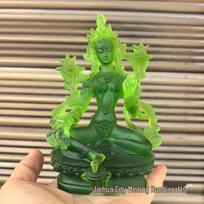 Žalioji Tara Dolma Bodhisatva Dervos Budos Statulėlės Ornamentas 12CM High