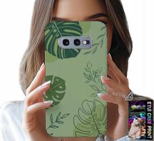 Etui Do Samsung Galaxy S10E - Zielone Liście Roślinne Wzory Plecki