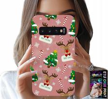 Etui Do Samsung Galaxy S10 - Świąteczne Renifery Choinki Laska Wzory