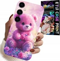 Etui Do Samsung Galaxy M55 5G - Słodki Miś Na Różowym Tle, Case + Szkło