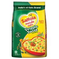 Saffola Masala Oats | 1kg |Veggie Twist | Tasty, Anytime Snack | Ready in 3 mins | Millets Goodness- with Bajra & Jowar | No maida , No added prese