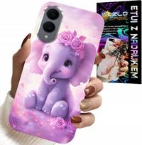 Etui Do Samsung Galaxy S25 Edge - Słodki Słonik Na Różowym Tle Case +Folia