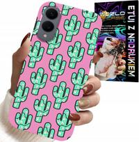 Etui Do Samsung Galaxy S25 Edge - Kaktusy, Kaktus Na Różowym Tle + Folia