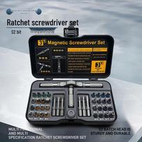 42-in-1 Multi-Functional Ratchet Screwdriver Set with S2 Steel Bits for Cross-Border, Household, and High Hardness Applications.