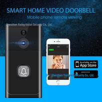 300W Smart Video Intercom with HD WiFi Doorbell and Graffiti Design Black, No Memory