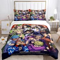 JOJO Anime Spaudinys Trijų dalių Patalynės Komplektas Madingas Gaminys Berniukams Arba Suaugusiems Lovoms Antklodžių Užvalkalai Pagalvių Užvalkalai Patalynės Komplektas Dovana 135x200cm