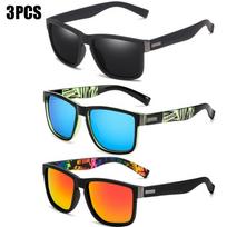 1/2/3 Pack Trendy Rectangular Goggles Men Driving Sun Eyeglasses UV Protection For Fishing Man Wome For Outdoor Use