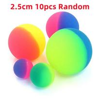10/4/2PCS Bicolor Elastic Ball Toy Children Colored Boy Bouncing Ball Rubber Kids Sport Games Elastic Jumping Ball Birthday Gift