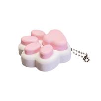 3D Printed Foods Clicker Key Chain Cat Paw Pendant Cartoon Tortoise Button Henhouse Key Ring Simulation Cake PLA Funny Fidget
