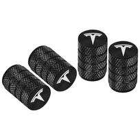 4Pcs Aluminum Styling Car Wheel Tire Valve Caps Dust Covers For Tesla MODEL S X 3 Y 2017 2018 2019 2020 2021 2022 2023 Roadster