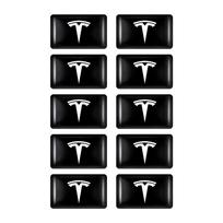 10Pcs Car Steering Wheel Sticker Badge Interior Decoration For Tesla Model 3 Model S X Y Style Roadster Invader Coil For Tesla