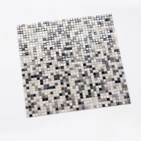 3D Mosaic Wall Mural Tile Sticker Peel and Stick Self Adhesive Waterproof Vinyl Wallpaper DIY Kitchen Bathroom Home Decor Design (as the picture,1PC 31.6x31.6cm)