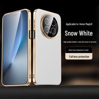 Compatible Honor Magic 8 Pro Leather Case - Electroplated Design, Built-in Lens and Drop Protection Honor Magic 8
