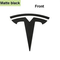 For Tesla Model 3 Mode Y Zinc Alloy Car Front Hood Logo Sticker Styling Auto Body Rear Trunk Emblem with Radian Accessories Model 3 juoda
