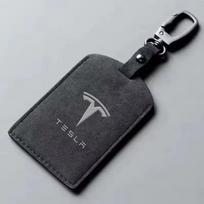 1Pcs Smart NFC Car Key Cover Genuine Leather Key Card Holder Protector for Tesla Model 3 S X Y Keyless Shell Luxury Accessories