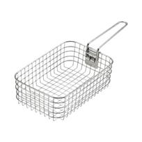 Stainless Steel Fry Basket for Deep Frying Rectangular Wire Mesh Frying Basket with Handle for Kitchen and Outdoor Use one size