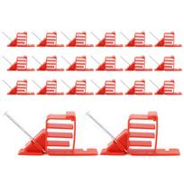 20 Unit Cable Management Clip Plastic Wire Holders Wire Loader set Easy Installation for Home Office Organization raudona