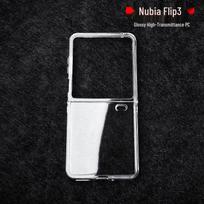 Nubia Flip3 Transparent Hard Case: Foldable Screen Protection with Full Coverage and High Transparency. Nubia Flip3 skaidri