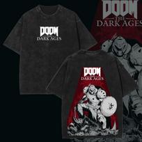 Unisex Fit Washed Oversized TShirt Unisex Women Classic Game Doom Graphic Tee Streetwear Harajuku Vintage Tee FeUnisex Unisex Clothing S