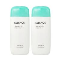Missha All Around Safe Block Essence Sun Milk EX SPF50+/PA+++ Hydrating Sunscreen 70ml (Pack of 2)
