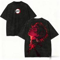 New Tanjirou Dynamic Print Pattern TShirt Casual Outdoor Everyday Unisexs and Womens Short Sleeve M