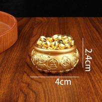 Cornucopia Feng Shui Treasure Bowl Brass Copper Wealth Figurine Attract Wealth Treasure Bowl With Gold Ingots Home Decor Crafts
