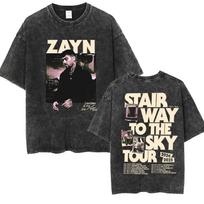 Zayn Malik Album Startway To The Sky Poster Print Tshirt Unisex Women Vintage Washed Casual Oversized Cotton Solf Summer New Tee S