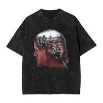 Hot Sale DEATH STRANDING Logo Print TShirts Harajuku Streetwear YK Windvintage Washed Cotton Women Unisex Top Oversize Summer Tee S