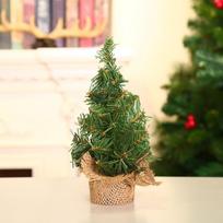 High Quality Cloth PVC Mini Christmas Tree 20/30/40CM Handcraft Mini Xmas Tree DIY Artificial Plants New Year Gift as shown