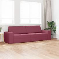 Grindų Sofa-lova 2-in-1 Burgundinė 245x150x60.5 cm Audinys