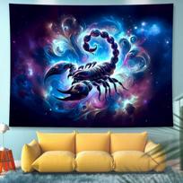 Scorpio zodiac sign wall tapestry 75x100 juoda