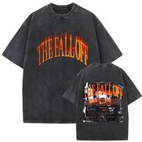 Vintage Washed J Cole THE FALL OFF World Tour  Graphic T Shirts Unisexs Women Hip Hop Oversized  Cotton Tshirt Streetwear S