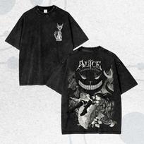 Alice Madness Returns Washed Tshirt personality Clothes Suitable for all seasons Plus Size Unisex Streetwear high quality soft S