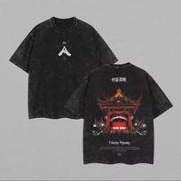 Jujutsu Kaisen Sukuna Domain Expansion T Shirt Men Vintage Acid Wash Fukuma Mizushi Malevolent Shrine Anime Streetwear  Tees L