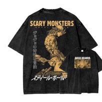 JoJos Bizarre Adventure Diego Brando Graphic Tee Men Short Sleeve Clothing Washed Cotton Tshirt Retro T Shirt Manga Tshirt S