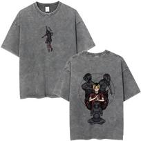 Washed Vintage Anime Haikyuu PROPERTY OF KARASUNO VOLLEYBALL CLUB Merch Tshirt Men Women Summer Cartoon Manga Oversized T Shirt S