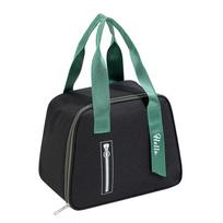 Color matching fashiable versatile lunch box bag, a must for work and school, bento bag, thermal insulati lunch box, tote ba juoda