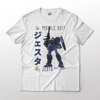 Mobile Suit RGM-96X Jesta M.S. Unicorn Gundam Anime Graphic Art Cotton Tee S