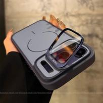 iPhone 17 Pro Max Magnetic Lens Film Case, Skin-Feel Design, Contrast Color, Apple 16 Full Coverage, Hard Bracket Style iPhone 17 Pro Max