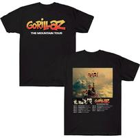 Gorillazs The Mountain Tour T Shirt Punk Rock Y2K Tee Street Music Band Print T Shirts Summer High Quality Casual Clothes Unisex S įvairiaspalvis