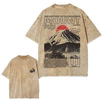 T Mount Fuji T Shirt Japanese Streetwear Vintage Japanese Poster Tee Minimalist Fuji Graphic Unisex Cotton Tee YK Japan S