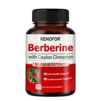 Berberino maisto papildas, su Ceilono cinamonu, juodųjų pipirų milteliais, 120 kapsulių 120 Capsules