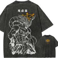 Mahoraga Wheel Parentchild Tshirt Jujutsu Kaisen EightHandled Sword Tee Vintage Washed Oversized Anime Graphic Men Tops M