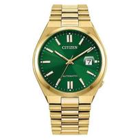 CITIZEN TSUYOSA series 50m waterproof Automatic Steel Strap men's watch green dial NJ0152-51X mėlyna