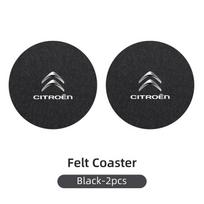 2PCS Car Coasters Cup Holder Mat Insert Drinks Coaster For Citroen C3 C5 C1 C2 Berlingo Celysee Xsara Cactus Picasso Accessories