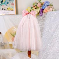 Pet dog clothes TUTU skirt gauze skirt Spring and summer princess tutu skirt, powder heart tutu skirt + crown veil powder Xs-bust 30, length 20cm, about 1.0-1.5kg