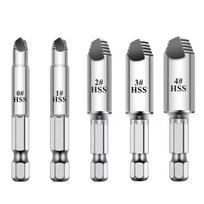 Broken Screw Extractor Set 5 Pieces Hex Shank Screw Removal Tools for Extracting Damaged and Stripped Screws from Various Materials One Size sidabras