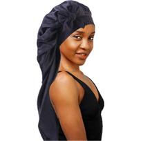 Nightcap Long Satin Braids Bonnet Women Sleeping Cap Elastic Tie Band Large Adjustable Sleep Bonnet Cap Women Girls Long Curly Hair Protection Hat juoda